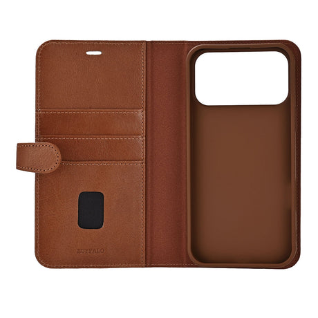 Buffalo iPhone 17 Pro Max/iPhone 18 Pro Max Kotelo 2-in-1 Irrotettava lompakko Ruskea