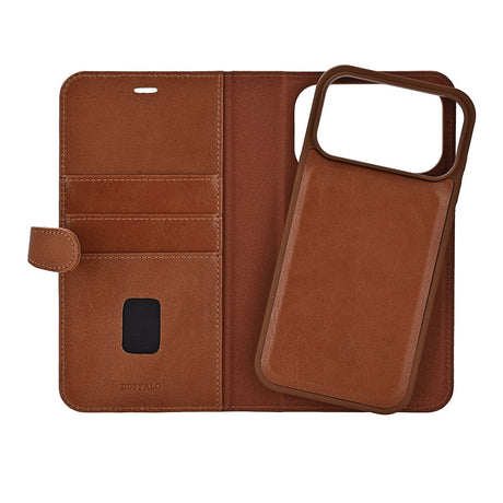 Buffalo iPhone 17 Pro Max/iPhone 18 Pro Max Kotelo 2-in-1 Irrotettava lompakko Ruskea