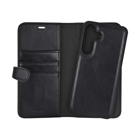 Buffalo Samsung Galaxy S26 FE Kotelo 2-in-1 Aito Nahka 3 Korttitasku Musta