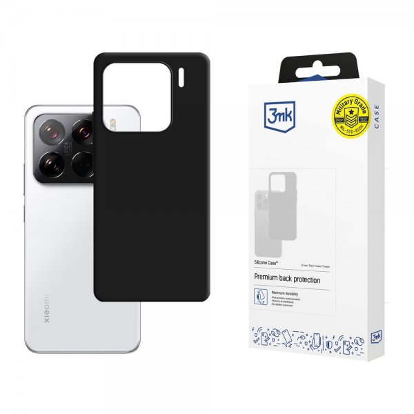 3mk Xiaomi 15 Kuori Silicone Case Musta