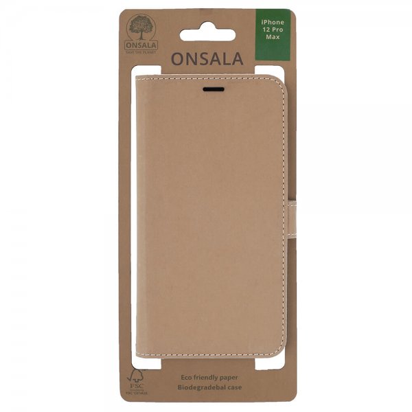 Onsala iPhone 12 Pro Max Kotelo ECO Beige