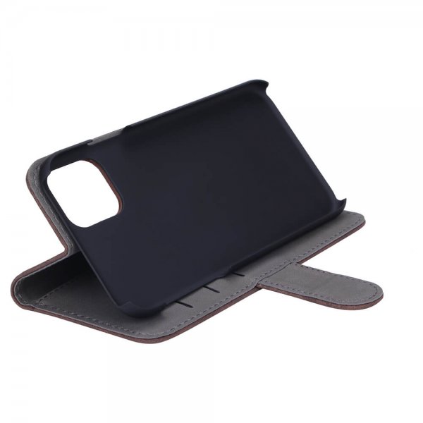 Gear iPhone 11 -suojakotelo Mobile Wallet, nubukkinahkaa, ruskea