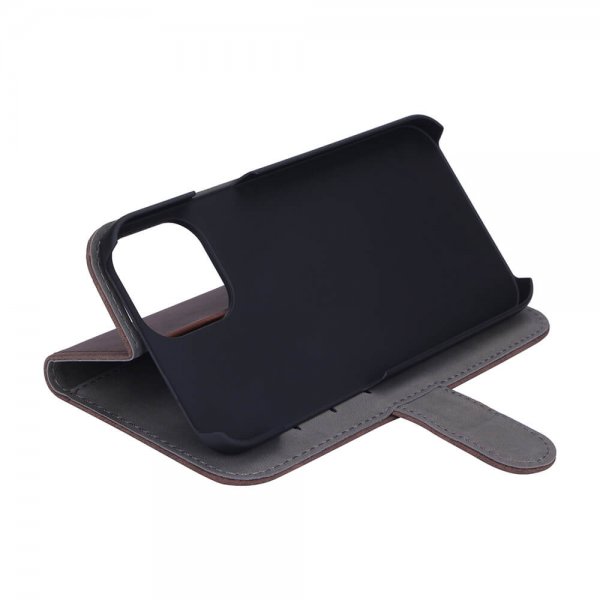 Gear iPhone 12 Pro Max Kuori Mobile Wallet Nubuck Ruskea