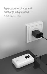 SiGN Mini Powerbank med Display 10 000mAh Valkoinen