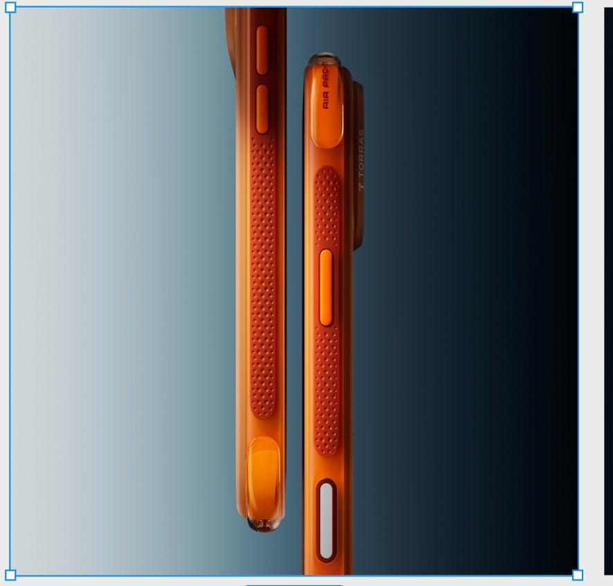 Torras iPhone 17 Pro Max Kuori Ostand Q3 Air Energy Oranssi