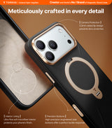 Torras iPhone 17 Pro Kuori Ostand Q3 Vegskin Obsidianmusta