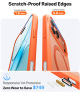 Torras iPhone 17 Pro Kuori Ostand Q3 Spin Energy Oranssi