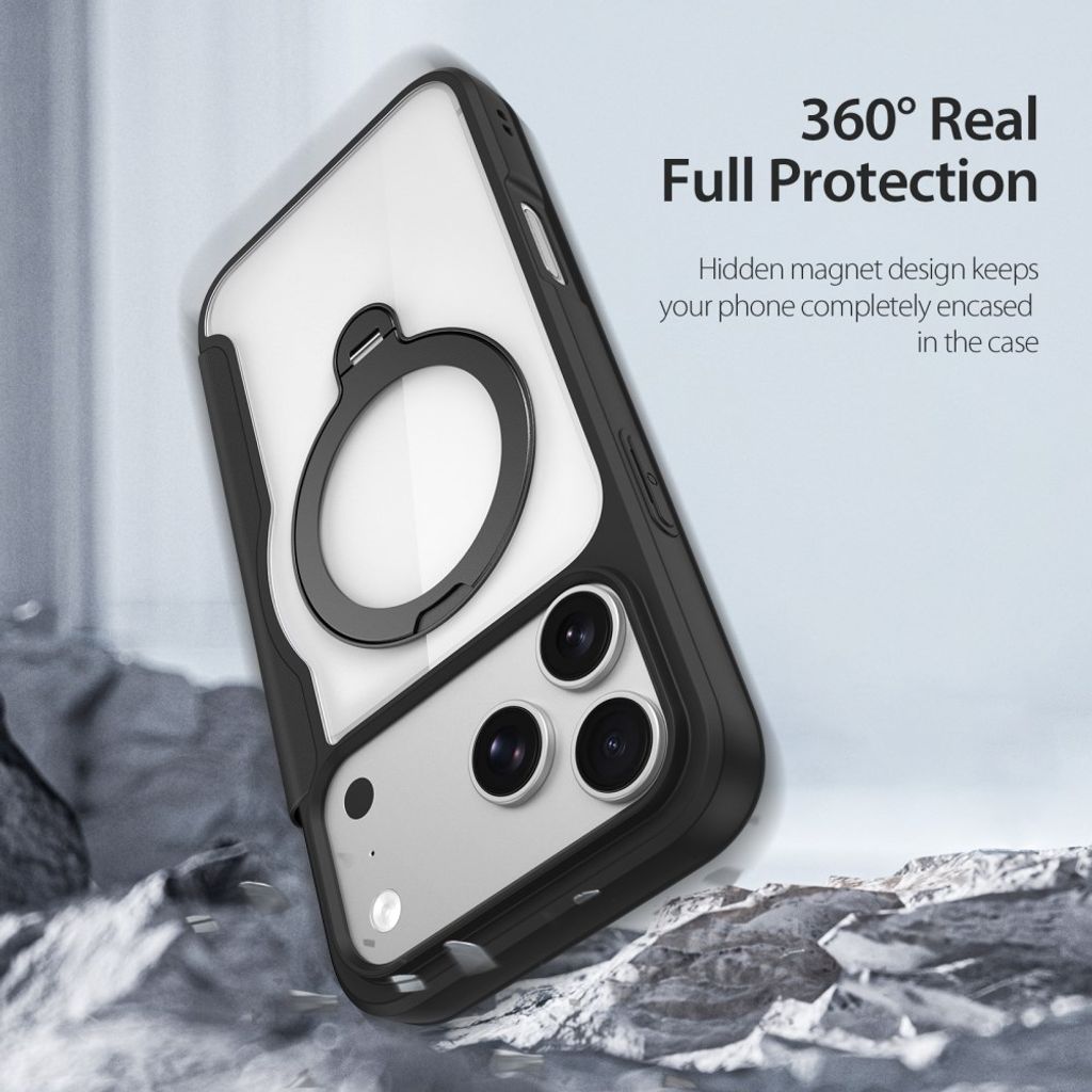 Dux Ducis iPhone 17 Pro Max/18 Pro Max Kotelo Skin X Pro Series Kickstand MagSafe Musta