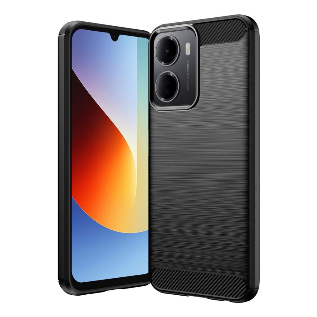 Xiaomi Redmi A7 Pro Kuori Harjattu Hiilikalvotekstuuri Musta