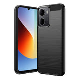 Xiaomi Redmi A7 Pro Kuori Harjattu Hiilikalvotekstuuri Musta