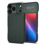 Spigen iPhone 17 Pro Max -kuori Optik Armor MagFit Abyss Green