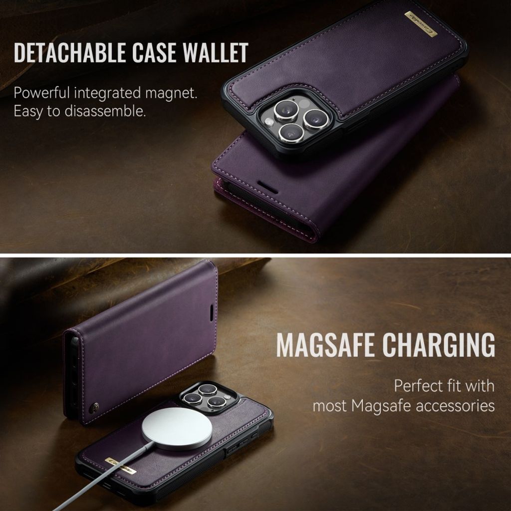 CaseMe iPhone 15 Pro Max Kotelo C49 Series Violetti