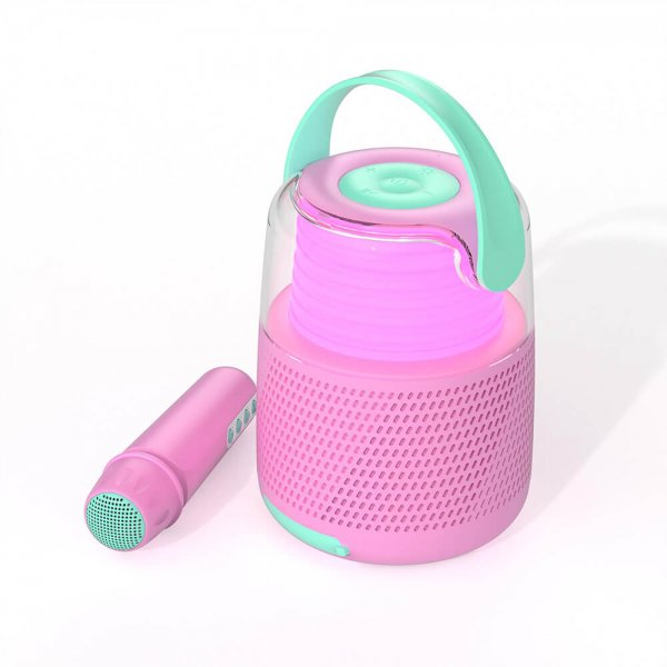 Mobility on Board Kaiutin Karaoke-setti LED Pinkki