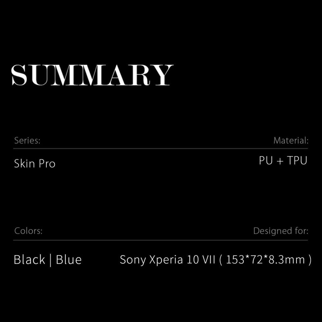 Dux Ducis Sony Xperia 10 VII Kotelo Skin Pro Series Musta