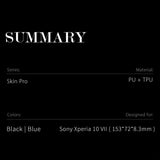 Dux Ducis Sony Xperia 10 VII Kotelo Skin Pro Series Musta