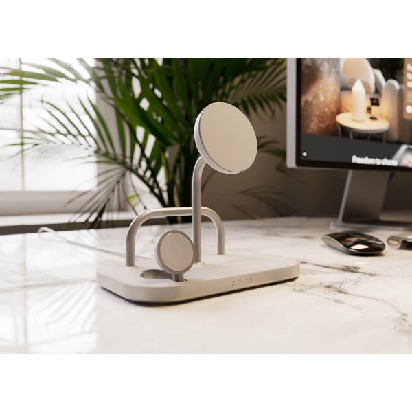 Zens langaton laturi 4-in-1 Qi2 MagSafe valkoinen