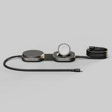 Zens USB-C–C Pro 3 -latauskaapeli Qi2 3-in-1 15W 1.5m musta