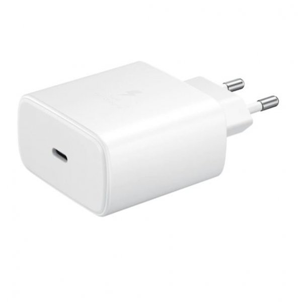 Samsung Alkuperäinen Seinälaturi 45W USB-C–USB-C-kaapelilla Valkoinen