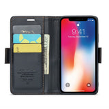 CaseMe iPhone Xs Max Kotelo 023 Series Musta