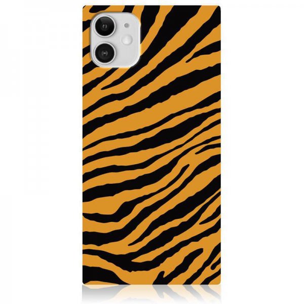iDecoz iPhone 11 -suojakuori, neliömalli, Tiger