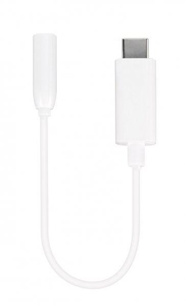 Vivanco-sovitin USB Type-C–3,5 mm, valkoinen