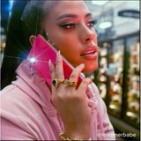 iDecoz iPhone X/Xs -kuori Square Case Neon Pink