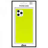 iDecoz iPhone 11 Pro -suojakuori, neliömalli, neonkeltainen