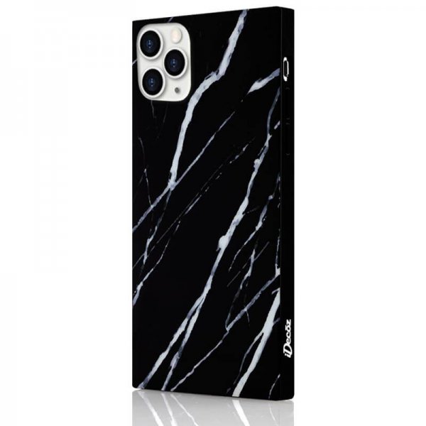 iDecoz iPhone 11 Pro Max -kuori Square Case Marble, musta