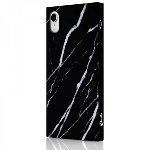 iDecoz iPhone Xr -kuori Square Case Marble Svart