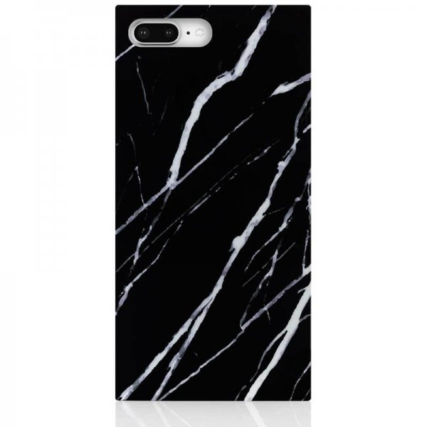 iDecoz iPhone 7 Plus/iPhone 8 Plus kuori Square Case Marble Black