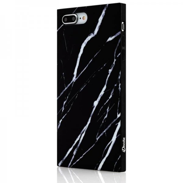 iDecoz iPhone 7 Plus/iPhone 8 Plus kuori Square Case Marble Black