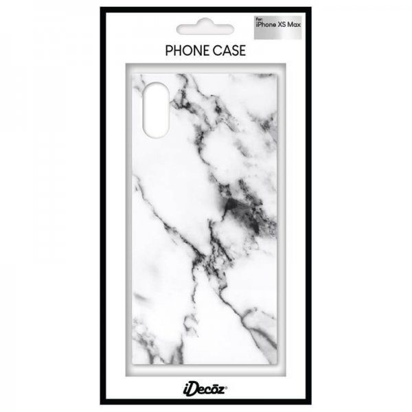 iDecoz iPhone Xs Max Kuori Square Case Marble White