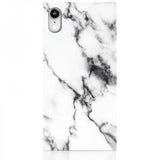 iDecoz iPhone Xr -kuori Square Case Marble, valkoinen