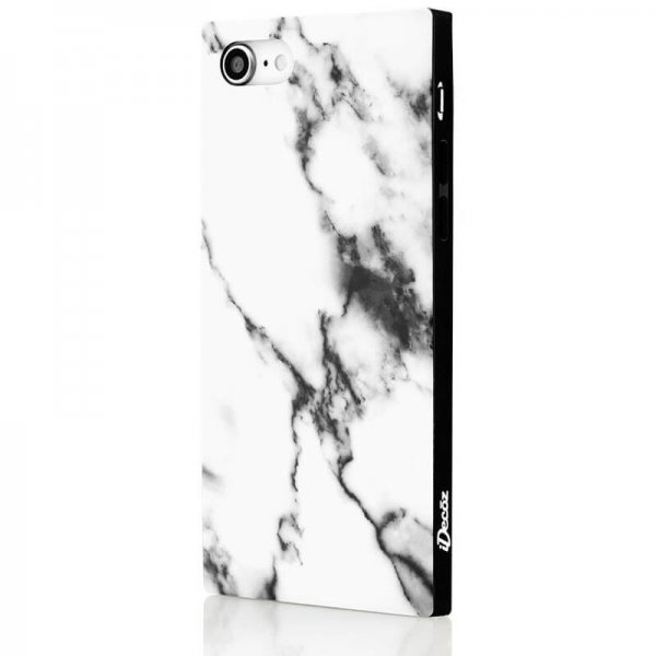 iDecoz iPhone 7/8/SE Suojakuori Square Case Marble White