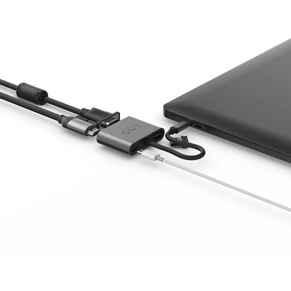 LINQ by Elements 4-in-1 USB-C-moniporttikeskitin