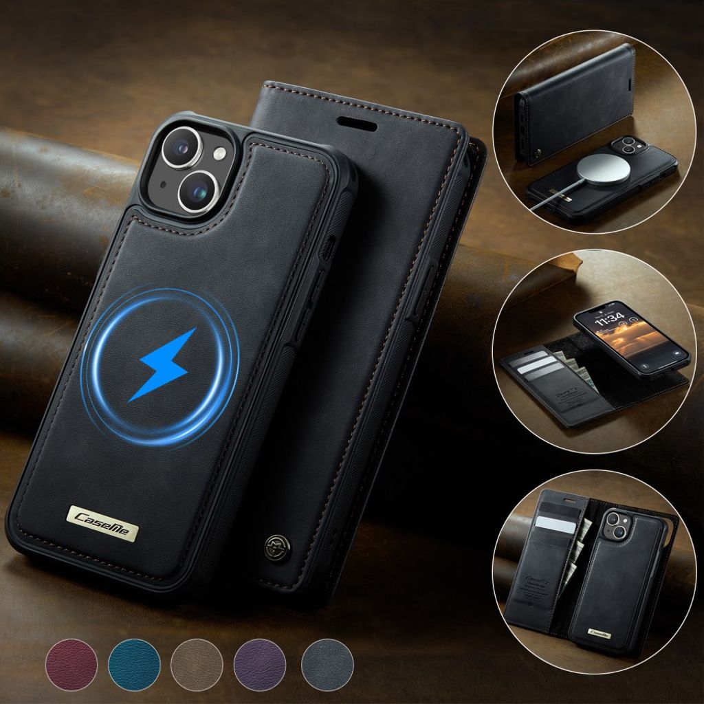 CaseMe iPhone 13 Kotelo C49 Series Musta