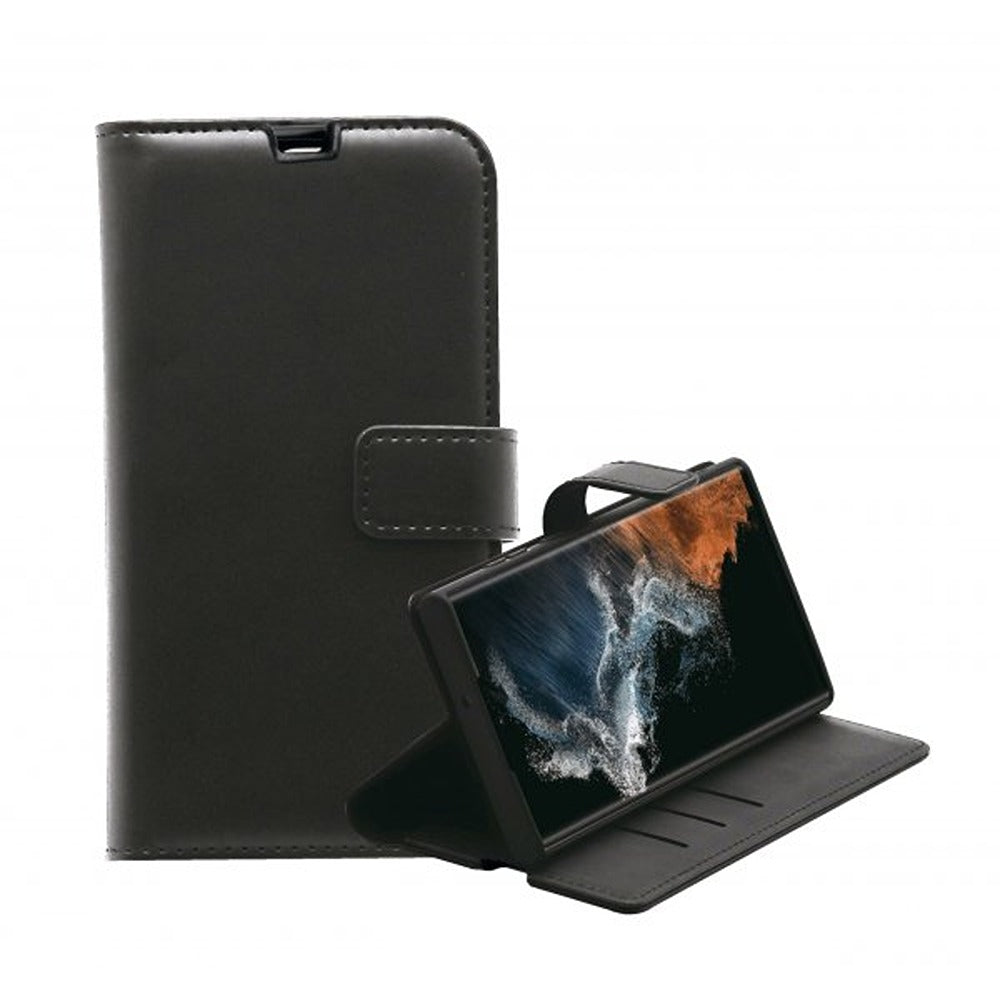 Vivanco Samsung Galaxy S23 Ultra Kotelo Classic Wallet Musta