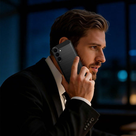 Samsung Galaxy S26 FE Kuori Harjattu Hiilikerosta Musta