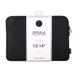 Onsala Sleeve Kannettavan tietokoneen suojakotelo Glitter 14" Musta