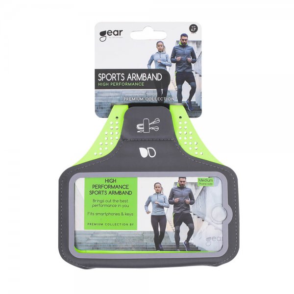 Gear Sportranneke Premium Medium 5.5" Harmaa/Keltainen