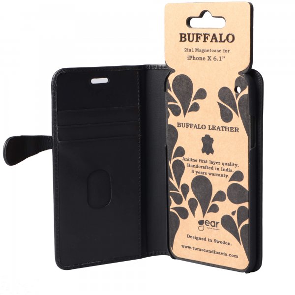 Buffalo iPhone Xr Kotelo 2in1 Magneettikotelo Musta