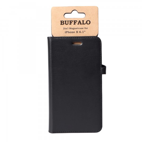 Buffalo iPhone Xr Kotelo 2in1 Magneettikotelo Musta