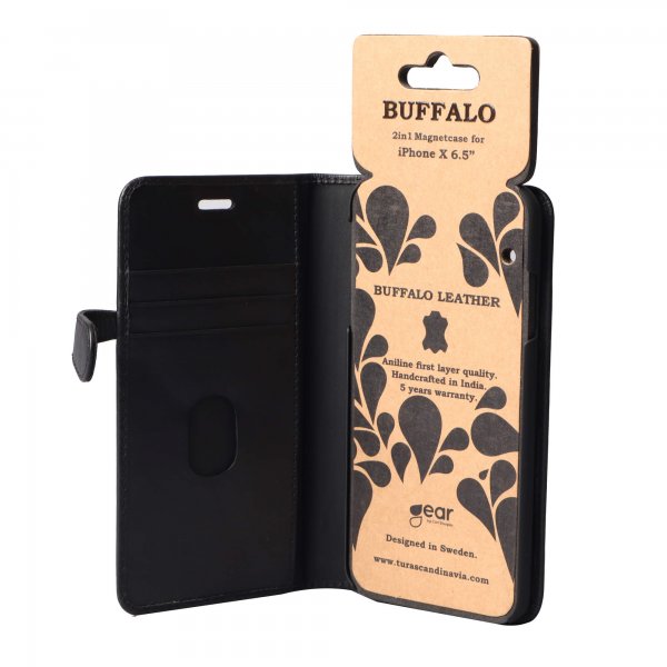 Buffalo iPhone Xs Max 2in1 magneettikotelo, musta