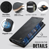 CaseMe iPhone 14 Plus/iPhone 15 Plus Kotelo C49 Series Musta