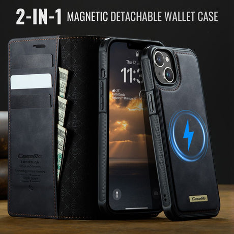 CaseMe iPhone 14 Plus/iPhone 15 Plus Kotelo C49 Series Musta
