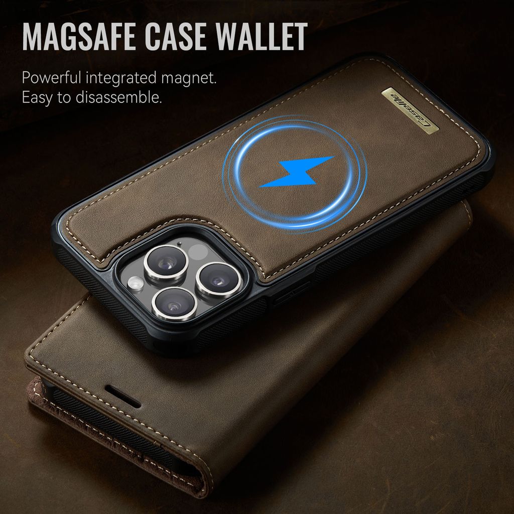 CaseMe iPhone 15 Pro Max Kotelo C49 Series Ruskea