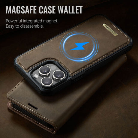 CaseMe iPhone 15 Pro Max Kotelo C49 Series Ruskea