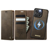 CaseMe iPhone 15 Pro Max Kotelo C49 Series Ruskea