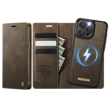 CaseMe iPhone 15 Pro Max Kotelo C49 Series Ruskea