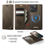 CaseMe iPhone 15 Pro Max Kotelo C49 Series Ruskea
